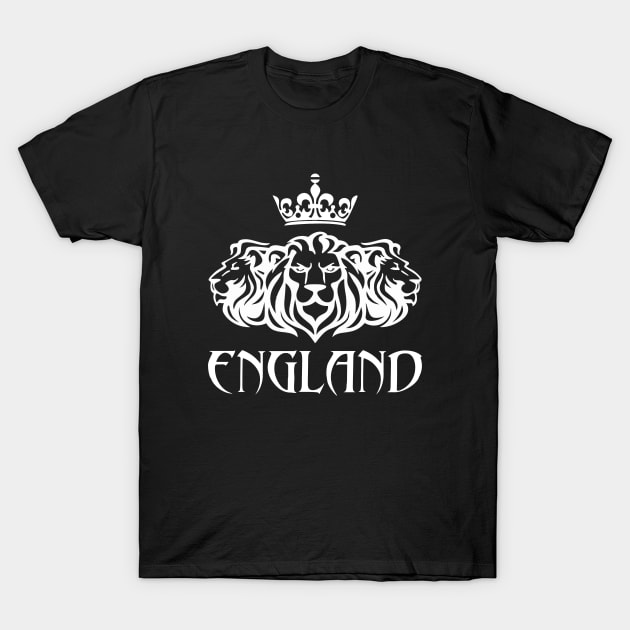 England - Three Lions T-Shirt by Listen To The Sirens